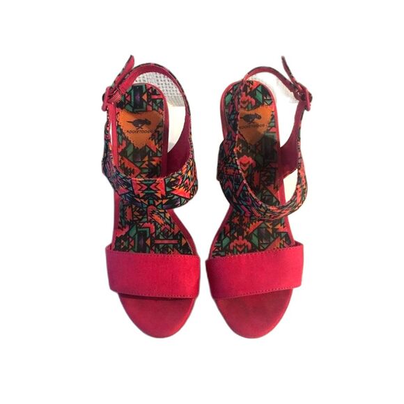 Rocket dog bright pink floral y2k style chunky heels with straps size 8 - Picture 3 of 8